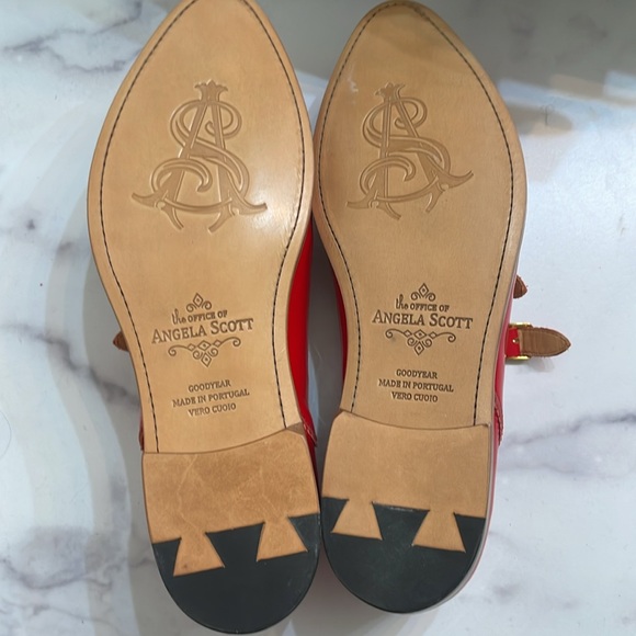 Office of Angela Scott Miss Margo Candy Apple Red Mary Jane Shoes - Picture 4 of 7